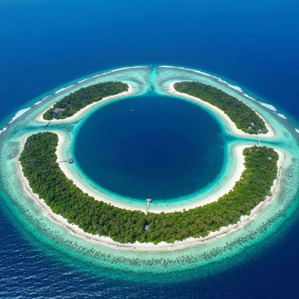 North Male Atoll (Kaafu) aerial view